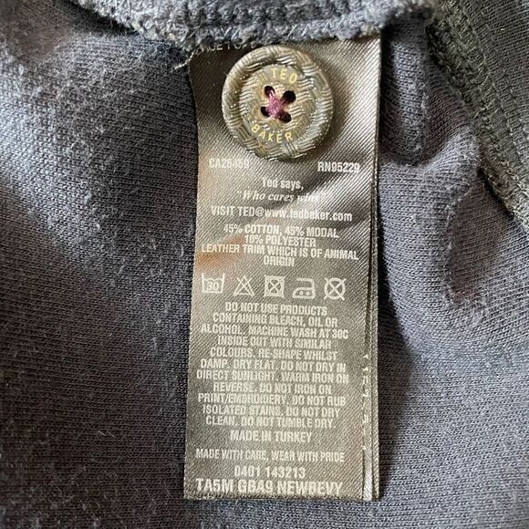 Ted Baker Mens Blue Classic 1/4 Zip Long Sleeve Casual Pullover Sweater 3 Small - Picture 7 of 10